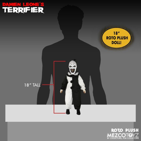 Terrifier Art the Clown Mezco Designer Series Roto Plush Doll - Image 7