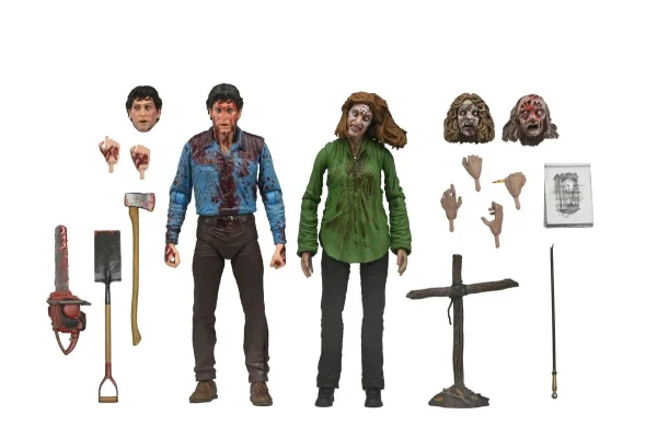 Evil Dead Ultimate Bloody Ash and Cheryl Williams 7-Inch Scale Action Figure 2-Pack