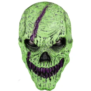 Skull Fangs Green Monster U.V. Glow Mask