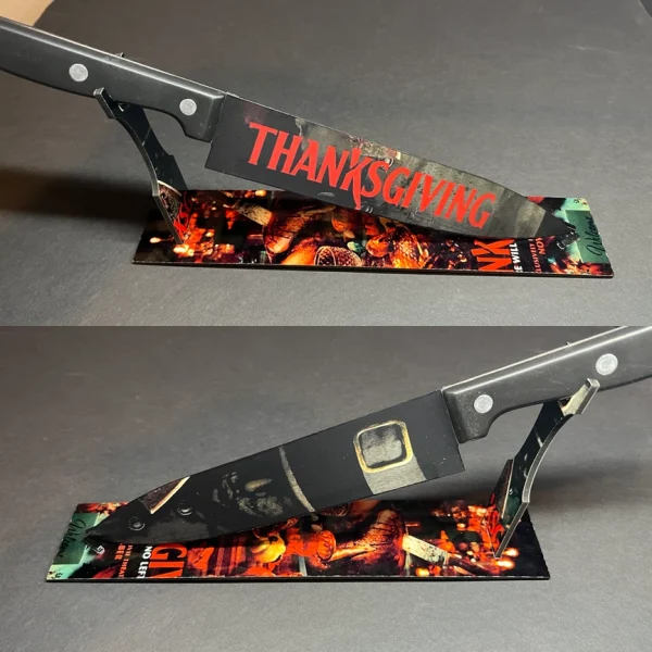 Thanksgiving Horror Movie 2023 Kitchen Knife with Stand