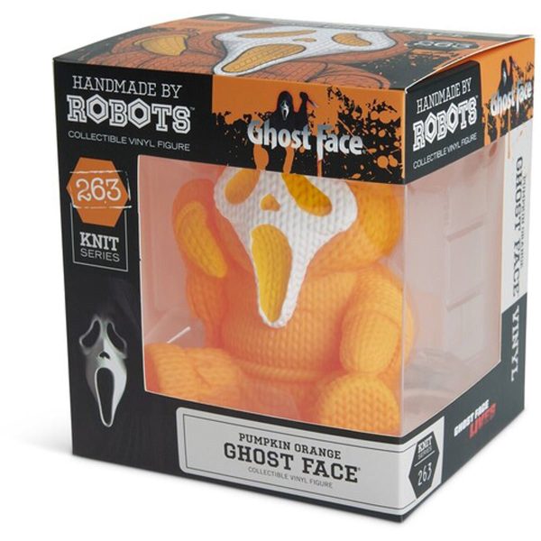 Ghost Face #263 Pumpkin Orange Handmade By Robots Vinyl Figure - Image 3