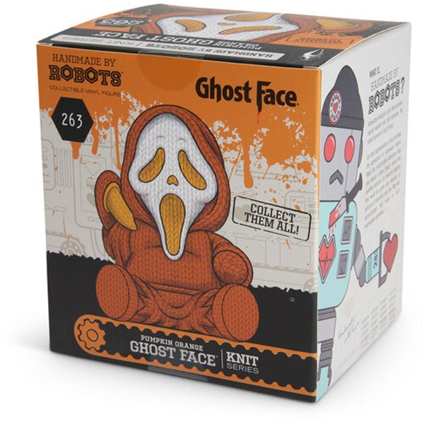 Ghost Face #263 Pumpkin Orange Handmade By Robots Vinyl Figure - Image 4