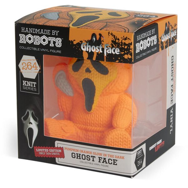 Ghost Face #264 Limited Edition Pumpkin Orange Glow-in-the-Dark Handmade By Robots Vinyl Figure - Image 5