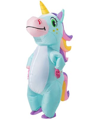 Blue Unicorn Inflatable Adult Costume