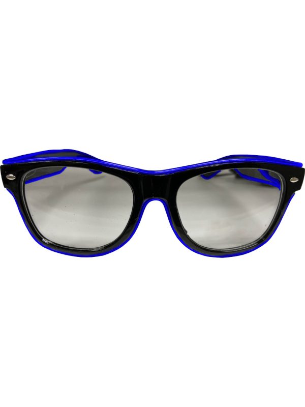 Wayward Traveler Glasses Lite Up Blue EL Wire