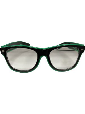 Wayward Traveler Glasses Lite Up Green EL Wire