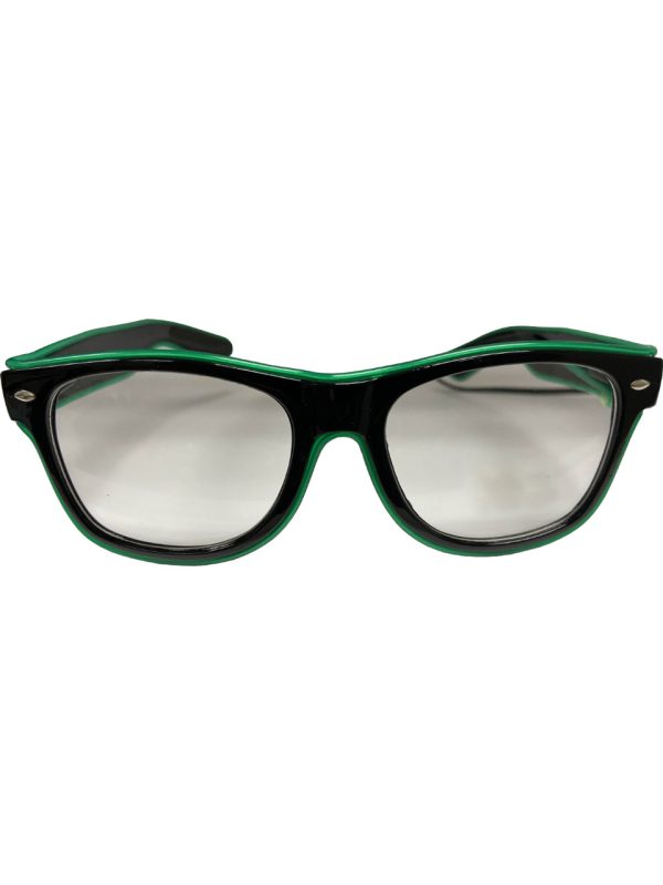 Wayward Traveler Glasses Lite Up Green EL Wire