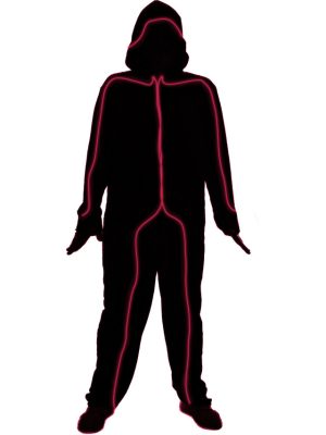 Stickman Pink Light Up E.L. Party Wire Adult Costume