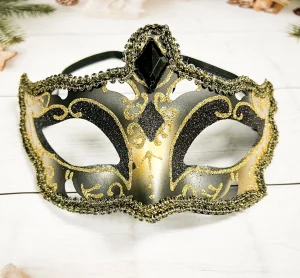 Black and Gold Masquerade Mask