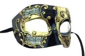 Black and Gold Venetian Styled Mask