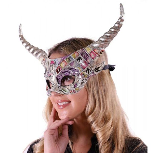 Venetian Horned Devil Masquerade Mask - Image 2