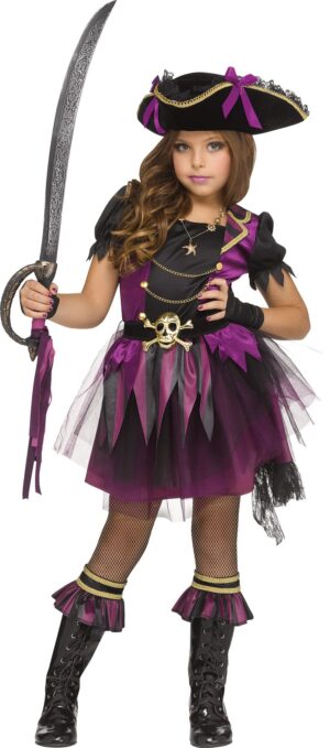 Stormy Sea Queen Girls Pirate Costume