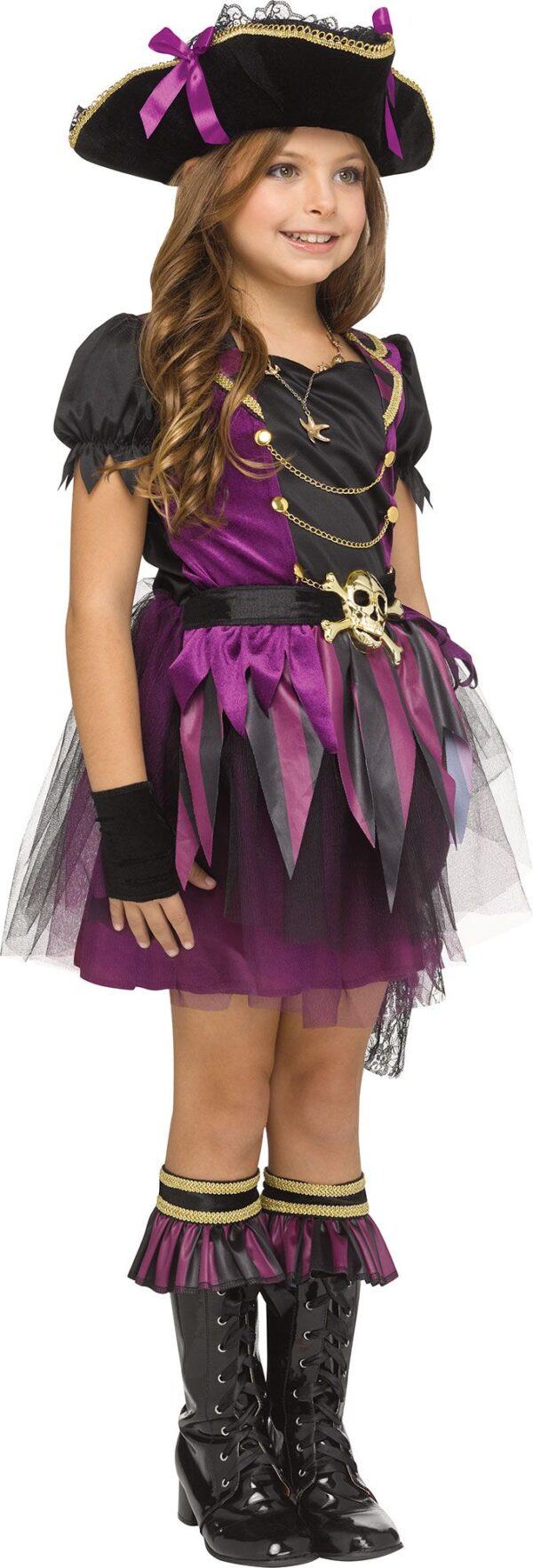 Stormy Sea Queen Girls Pirate Costume - Image 2