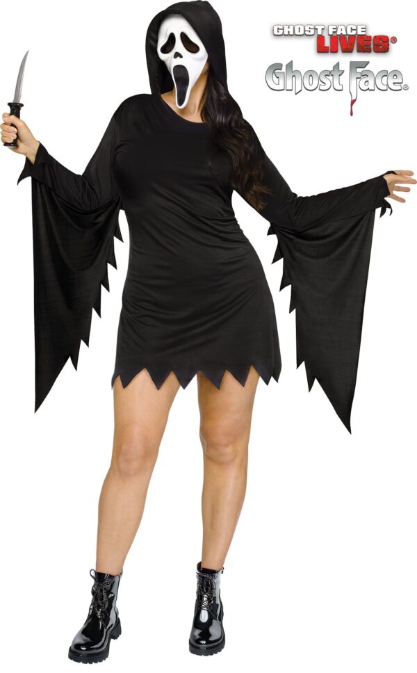 Sassy Ghost Face Women's Plus Size Costume