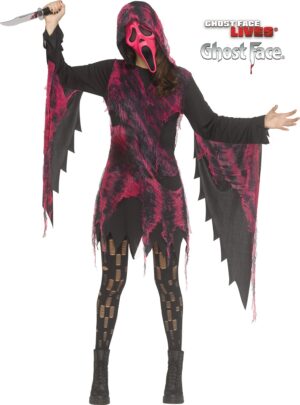 Pink Gauze Ghost Face Adult Costume