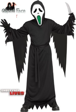 Light Up Fade In and Out Ghost Face Kids Costume