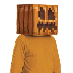 Minecraft Jack O'Lantern Headpiece Block Head