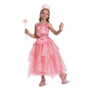 Wicked Glinda Pink Dress Deluxe Girls Costume