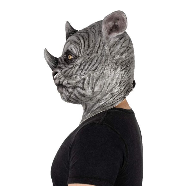 Evil Rocko Adult Rhino Latex Mask - Image 4