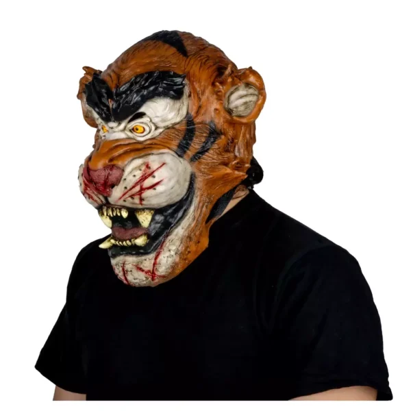 Bloody Tiger Adult Latex Mask - Image 2