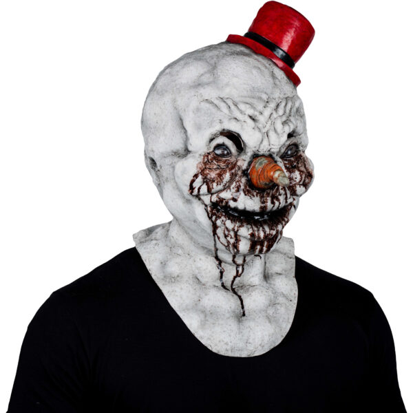 Frosty Demon Adult Latex Evil Snowman Mask - Image 2