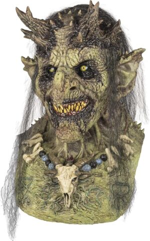 Priestess of Hell Adult Latex Green Witch Mask