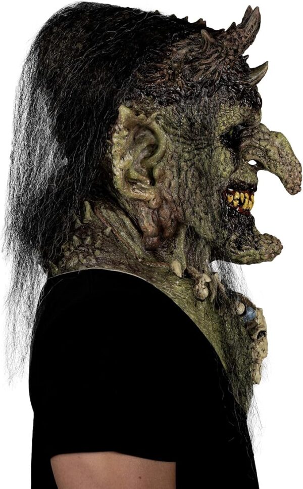 Priestess of Hell Adult Latex Green Witch Mask - Image 3