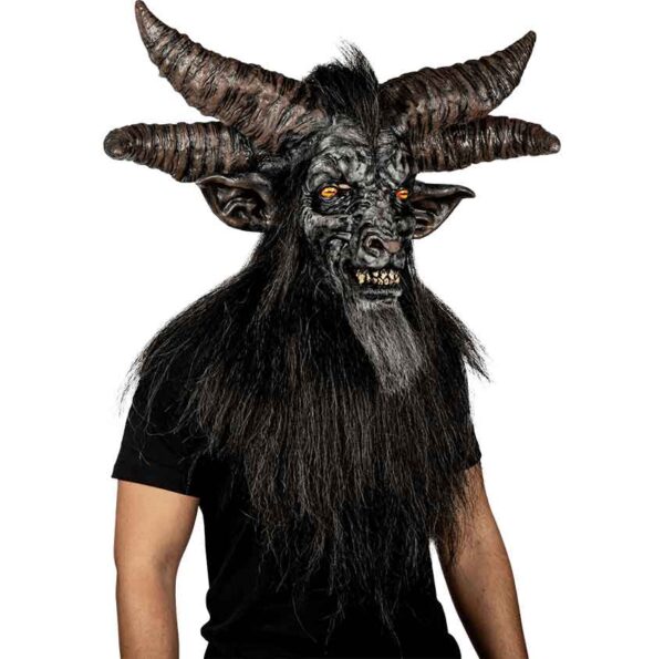 Baphomet God Adult Latex Mask - Image 2