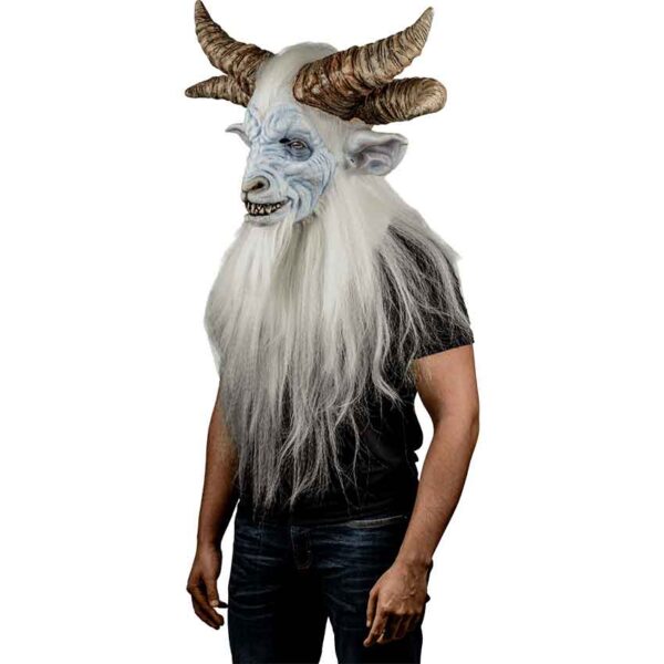 Pale Baphomet God Adult Latex Mask - Image 2