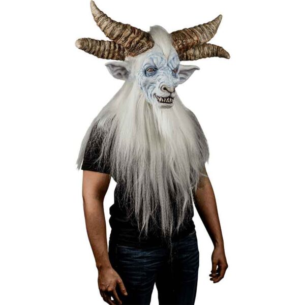 Pale Baphomet God Adult Latex Mask - Image 5