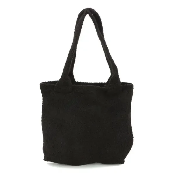 Black Cat Furry Tote Bag - Image 3