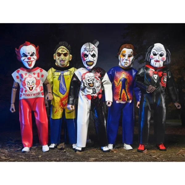 Ben Cooper Costume Series 9 Clothed Figure Set of 5 Pennywise, Leatherface, Art the Clown,  Michael Myers, Billy Puppet - Image 2