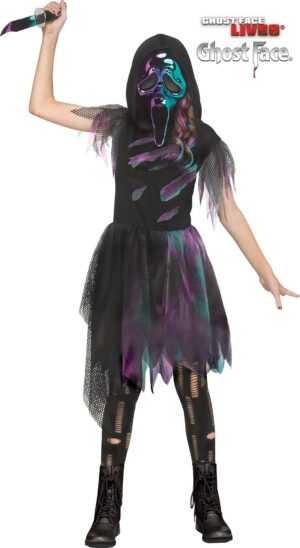 Two Tone Chrome Ghost Face Kids Costume