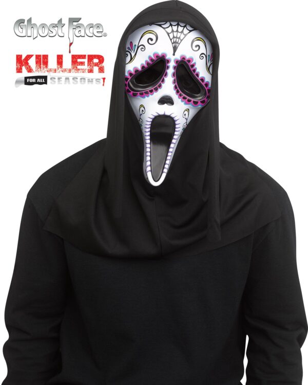 Ghost Face Day of the Dead Mask - White