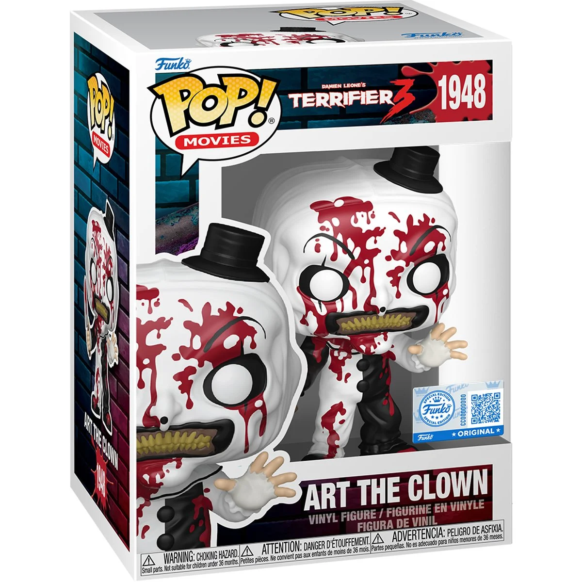 Terrifier 3 Art the Clown Bloody Funko Pop! Vinyl Figure #1948 - EE Exclusive - Image 2