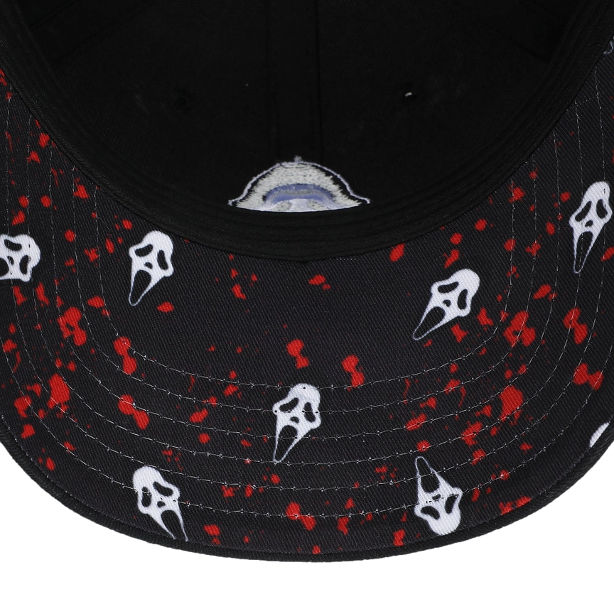 GhostFace Character Embroidered Aop Adult Black Baseball Cap - Image 4