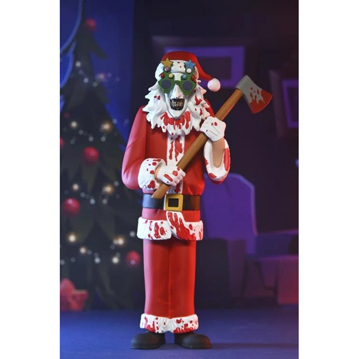 Terrifier 3 Toony Terrors Santa Suit Art the Clown Bloody Version 6 Inch Action Figure - Image 4