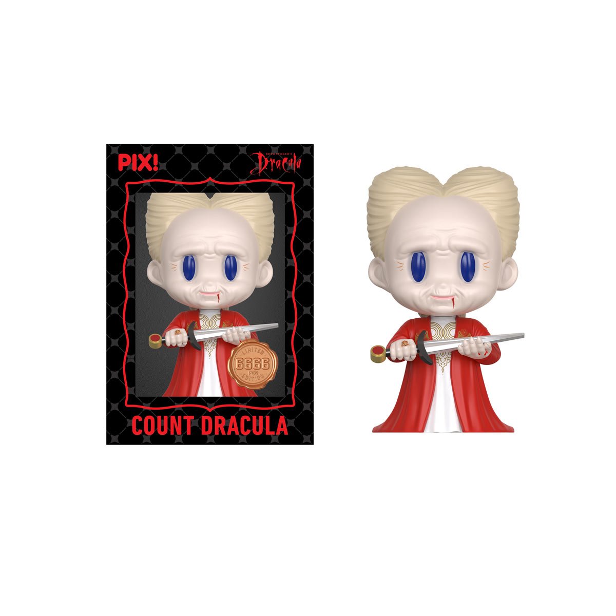 Bram Stoker's Dracula Count Dracula in Gown Pix! Vinyl Figure - Image 2