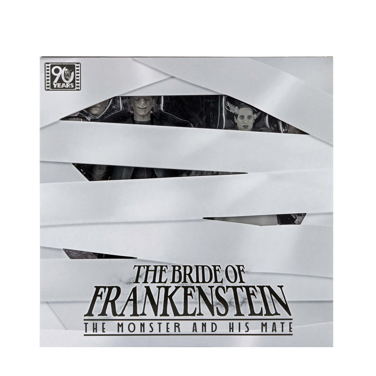 Universal Monsters Bride of Frankenstein 90th Ann. The Monster & His Mate (B&W Version) 7-In Scale Action Figure 2-Pack - Image 7